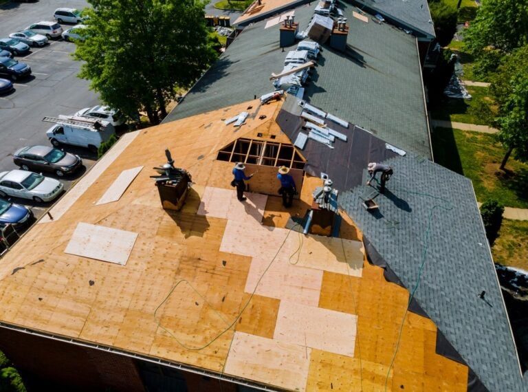 Strong new roof shining above a home